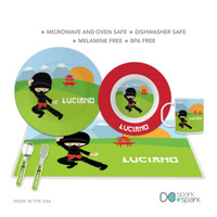 Cool Super Ninja Kids Plate