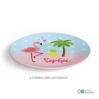 Sweet Flamingo Love Kids Plates