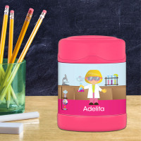 Cute Scientist Girl Thermos Food Jar