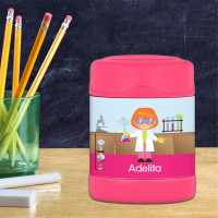 Cute Scientist Girl Thermos Food Jar