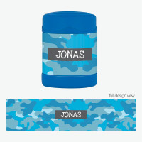 Blue Camouflage Thermos Food Jar