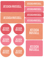 Linen Girl Shades Pink Waterproof Labels Variety Pack (Set of 56)