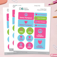Love & Peace Waterproof Labels Variety Pack