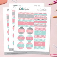 Sweet Pink Quatrefoils Waterproof Labels Variety Pack