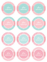 Pretty Quatrefoil Waterproof Labels for Kids (Set of 48)