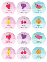 Yummy Fruits Waterproof Labels for Kids (Set of 48)