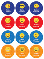 Boy Emojis Waterproof Labels for Kids (Set of 48)