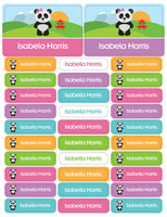 Sweet Panda Waterproof Labels Rectangular Pack (Set of 128)