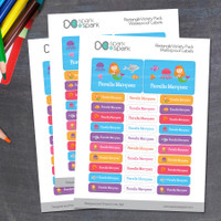 Sweet Mermaid Waterproof Labels Rectangular Pack (Set of 128)