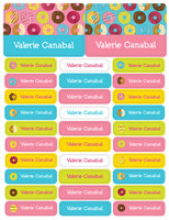 Yummy Donuts Labels Rectangular Pack (Set of 128)