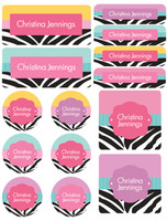 Colorful Zebra Waterproof Labels Variety Pack (Set of 56)