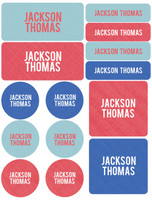 Linen Boy Shades Red Waterproof Labels Variety Pack (Set of 56)