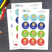 Just Like Me Boy Blonde Waterproof Labels for Kids (Set of 48)