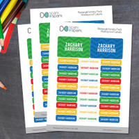 Red and Yellow Chevron Labels Rectangular Pack (Set of 128)