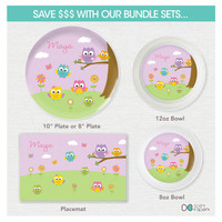 Owls on the field Kids Placemat