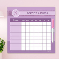 A Shiny Purple Letter Chore Chart