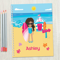 Beach Girl Kids Notebook
