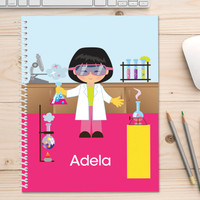 Cute Scientist Girl Kids Notebook