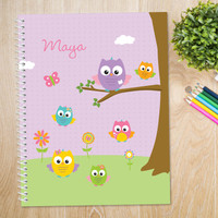 Owls On The Field Kids Notebook