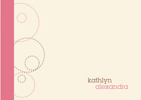 Cute Children'S Personalized Notepads | Circles And Swirls Pink