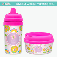 Pink Flowers Pattern Snack Bowl