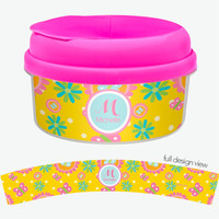 Yellow Flowers Pattern Snack Bowl