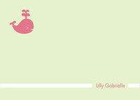 Original Custom Note Cards | My Playful Whale Pale Green