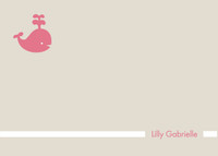 Awesome 4X6 Notecard | My Playful Whale Pink