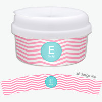 Chevron Pink And Aqua Snack Bowl