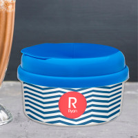 Chevron Navy And Red Snack Bowl