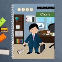 A Boy Crunching Numbers Boy Kids Notebook