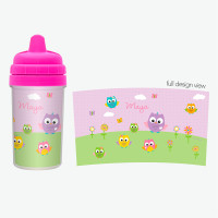 Owls Personalized Sippy Cups for Toddlers