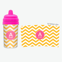 Chevron - Mustard & Pink Infant Sippy Cup