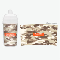 Brown Camouflage Sippy Cup
