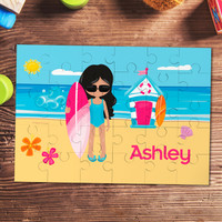 Beach Girl Personalized Puzzles