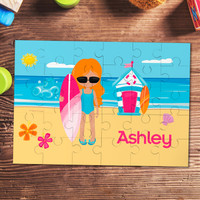 Beach Girl Personalized Puzzles