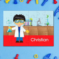 Cool Scientist Boy Personalized Puzzles