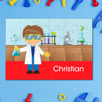Cool Scientist Boy Personalized Puzzles