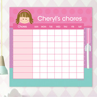 Just Like Me Girl Pink Chore Chart