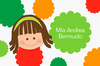 Girl And Scallop Borders Gift Tag