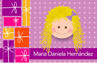 My Cute Blonde Curls Gift Tag