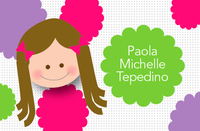 Cute Long Hair Girl Gift Tag