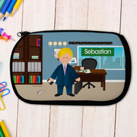 Boy Crunching Numbers Pencil Case by Spark & Spark