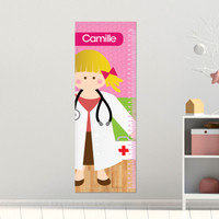 Doctor's Girl Visit Kids Growth Chart