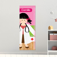 Doctor's Girl Visit Kids Growth Chart