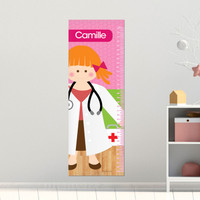 Doctor's Girl Visit Kids Growth Chart