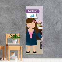 A Girl Crunching Numbers Kids Growth Chart