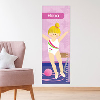 Cute Gymnast Girl Kids Growth Chart
