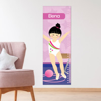 Cute Gymnast Girl Kids Growth Chart