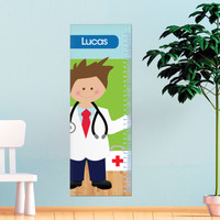 Boy Doctor's  Visit Kids Growth Chart